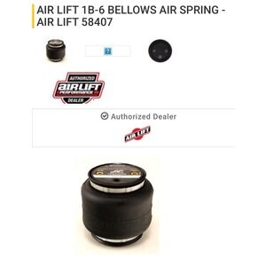 Air Lift 58407 1B-6‎ Bellows Air Spring Goodyear Air Ride Suspension